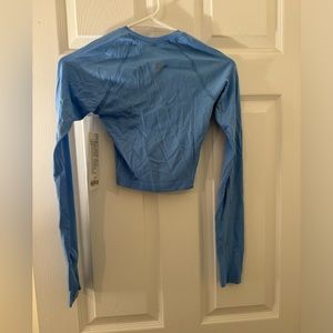 Lululemon Swiftly Tech Cropped Long Sleeve - Blue Size 2